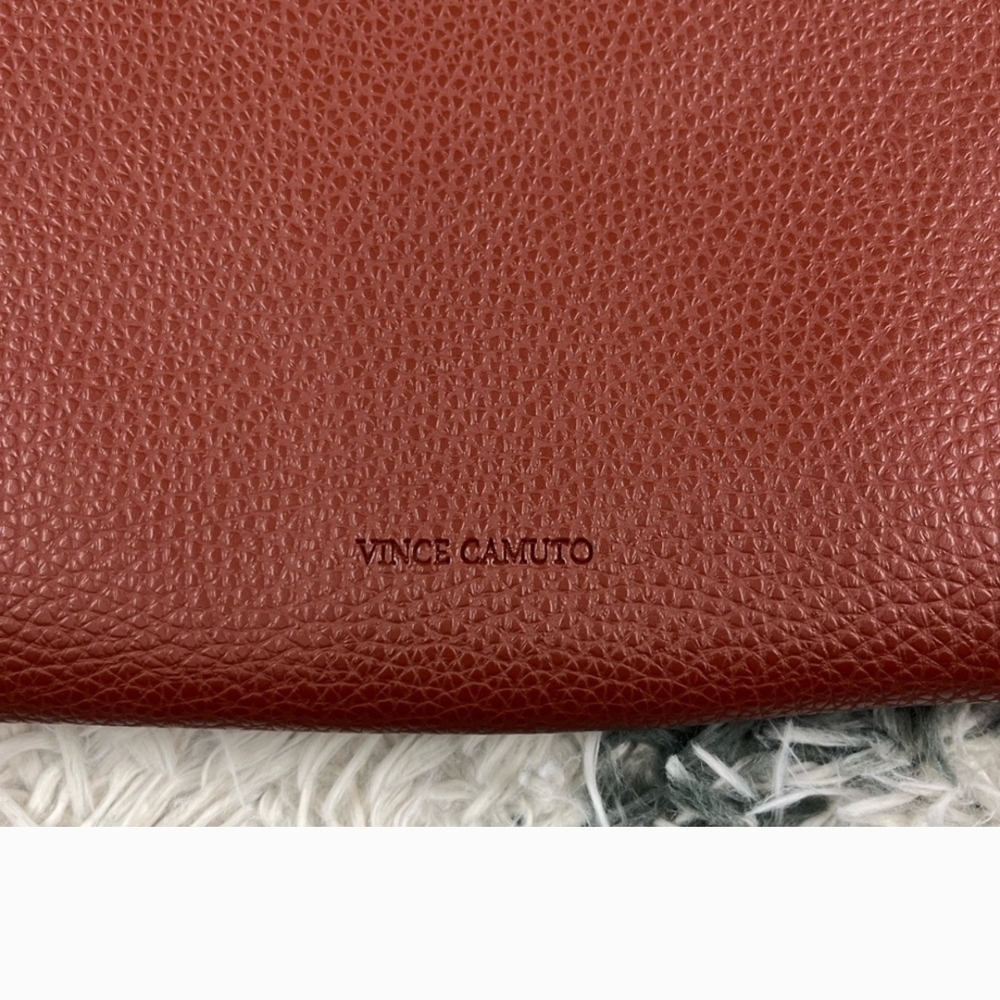 Vince Camuto Tan and Black Leather Tote - Picture 3 of 8